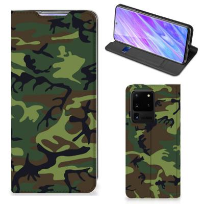 Samsung Galaxy S20 Ultra | Hoesje met Magneet | Army Dark