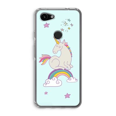 Regenboog eenhoorn: Google Pixel 3a Transparant Hoesje