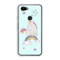 Regenboog eenhoorn: Google Pixel 3a Transparant Hoesje