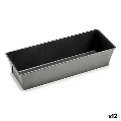 Vierkante mal Donker grijs Metaal Koolstofstaal 11,5 x 7,7 x 31 cm (12 Stuks)