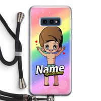 Chibi Maker man: Samsung Galaxy S10e Transparant Hoesje met koord