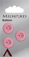 Milward Knoop Mat Roze 17mm (3 stuks)