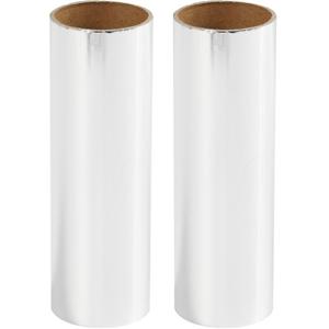 Knutsel/Hobby folie - 2x - zilver - transfer folie - decoratie folie - knutselen - 50 x 15,5 cm
