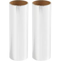 Knutsel/Hobby folie - 2x - zilver - transfer folie - decoratie folie - knutselen - 50 x 15,5 cm