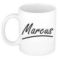 Marcus voornaam kado beker / mok sierlijke letters - gepersonaliseerde mok met naam   -