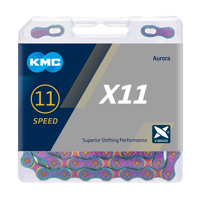 KMC ketting 1/2-11/128" 118l x11 aurora blue