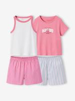 Set van 2 pyjama short met korte mouwen wit