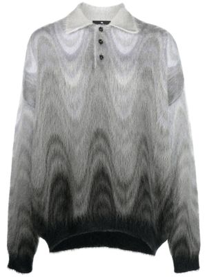 ETRO pull imprimé à effet brossé - Gris