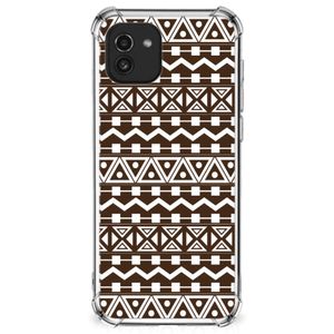 Samsung Galaxy A03 Doorzichtige Silicone Hoesje Aztec Brown