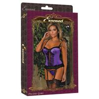 Korset Exposed Zwart Lila (M)