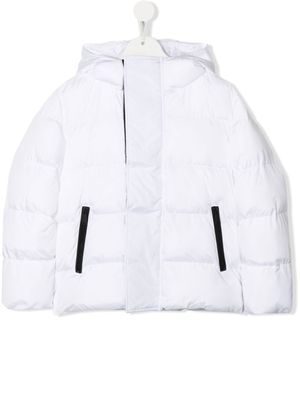 DSQUARED2 KIDS doudoune zippée à capuche - Blanc