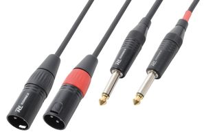 PD Connex Kabel 2x 6,3mm jack - 2x XLR Male 15cm