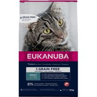 Eukanuba Adult met zalm graanvrij kattenvoer 2 x 10 kg