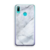 Witte marmer: Huawei P Smart (2019) Transparant Hoesje