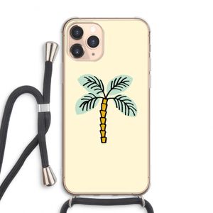 Palmboom: iPhone 11 Pro Max Transparant Hoesje met koord