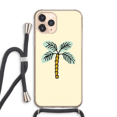 Palmboom: iPhone 11 Pro Max Transparant Hoesje met koord