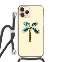 Palmboom: iPhone 11 Pro Max Transparant Hoesje met koord