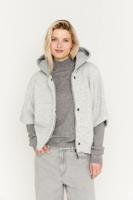 Moscow 40-10-timmy-2 Blouse 131-1 Light Grey Melange Solid