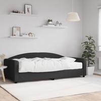 Slaapbank met matras 100x200 cm stof zwart