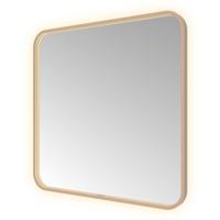 Spiegel Hotbath &MORE 80x60 cm LED-Verlichting Spiegelverwarming Vierkant Geborsteld Koper PVD