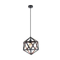 EGLO Embleton 1 - Hanglamp - E27 - Ø 30,5 cm - Zwart|Koper