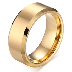 Wolfraam herenring 8mm Goud