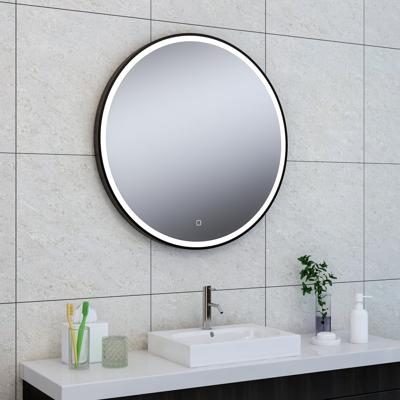 Wiesbaden Maro spiegel 80cm rond + Led matzwart