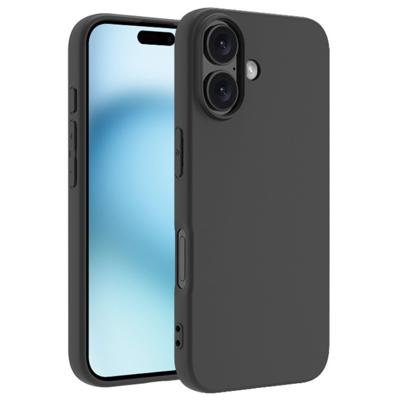 Lunso iPhone 16 Plus hoesje - Ultra dunne Backcover - Zwart