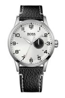 Horlogeband Hugo Boss HB-88-1-14-2430 / HB1512722 Leder Zwart