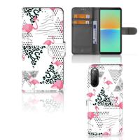 Sony Xperia 10 IV | Telefoonhoesje | Met pasjeshouder | Flamingo Triangle Sony Xperia 10 IV | Telefoonhoesje | Met pasjeshouder | Flamingo Triangle