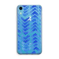 Blauwe pijlen: iPhone XR Transparant Hoesje