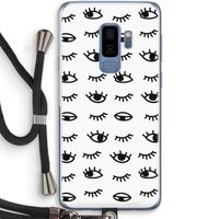 Eye pattern #2: Samsung Galaxy S9 Plus Transparant Hoesje met koord