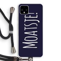 Moatsje!: Pixel 4 XL Transparant Hoesje met koord