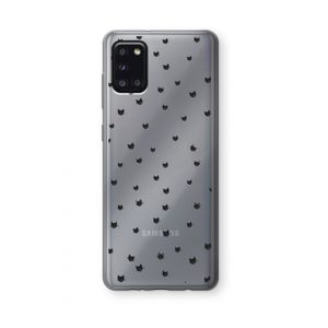 Kleine kattenkopjes: Samsung Galaxy A31 Transparant Hoesje