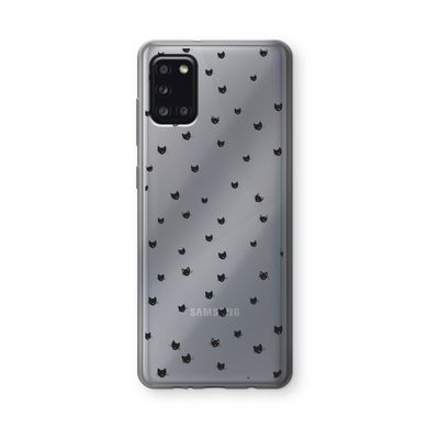 Kleine kattenkopjes: Samsung Galaxy A31 Transparant Hoesje