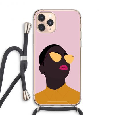 Yellow glasses: iPhone 11 Pro Max Transparant Hoesje met koord