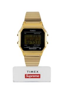 Supreme montre digitale Timex - Or