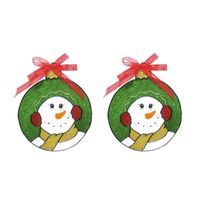 2x stuks kerst raamstickers/raamdecoratie sneeuwpop plaatjes 18 cm