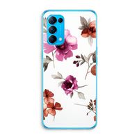 Geschilderde bloemen: Oppo Find X3 Lite Transparant Hoesje
