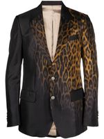 Roberto Cavalli blazer à motif animalier - Noir