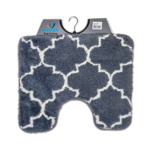 Wicotex Toiletmat Marseille grijs 60x50cm-Antislip onderkant-WC mat-met uitsparing