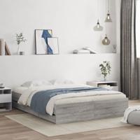 Bedframe met lades bewerkt hout grijs sonoma eiken 150x200 cm