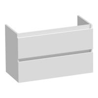 Brauer Joy - Onderkast Ondiep - 80 cm - met 2 Softclose Lades Greeploos en 1 Sifon Uitsparing - Hoogglans Wit