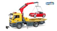 Bruder sleepwagen met Bruder roadster met licht en geluid 03750