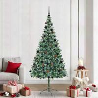 Kunstkerstboom met 300 LED Groen 210 cm PVC en Staal