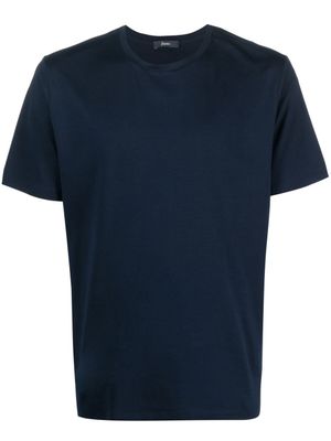 Herno t-shirt en coton à manches courtes - Bleu