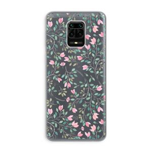 Sierlijke bloemen: Xiaomi Redmi Note 9 Pro Transparant Hoesje