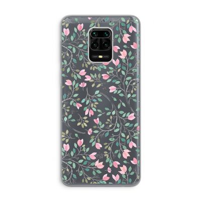 Sierlijke bloemen: Xiaomi Redmi Note 9 Pro Transparant Hoesje