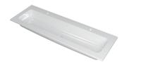 INK Wastafel Faktor polystone centraal met 2 kraangaten 140 cm x 45 cm x 1,5 cm Glans wit 3407032