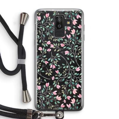 Sierlijke bloemen: Samsung Galaxy J8 (2018) Transparant Hoesje met koord